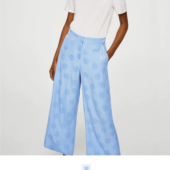 Mango Pants - Mango New flare crop silk pants